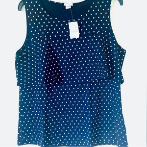 NWT J Crew Navy Top Size L